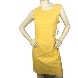 Talbots Sleeveless Eyelet Summer Sheath Dress 16P